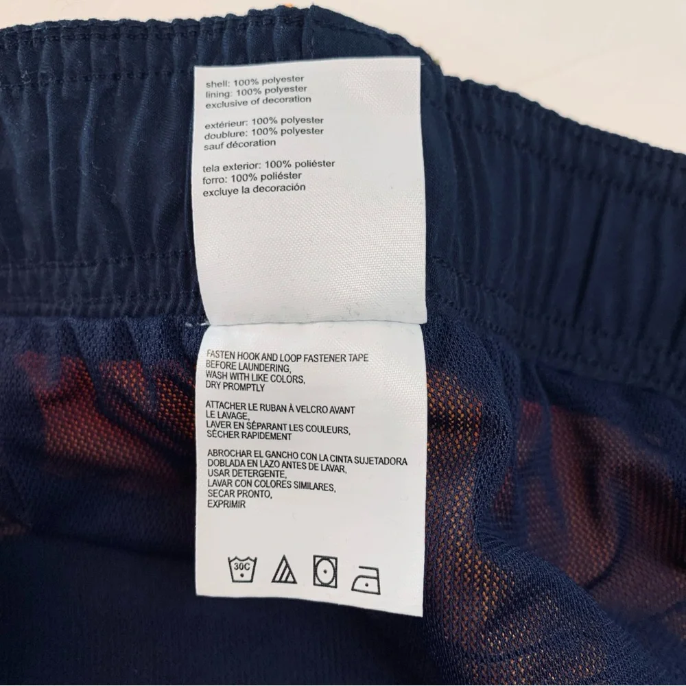 SPEEDO Men’s Navy and Orange Swim Trunks Size XXL